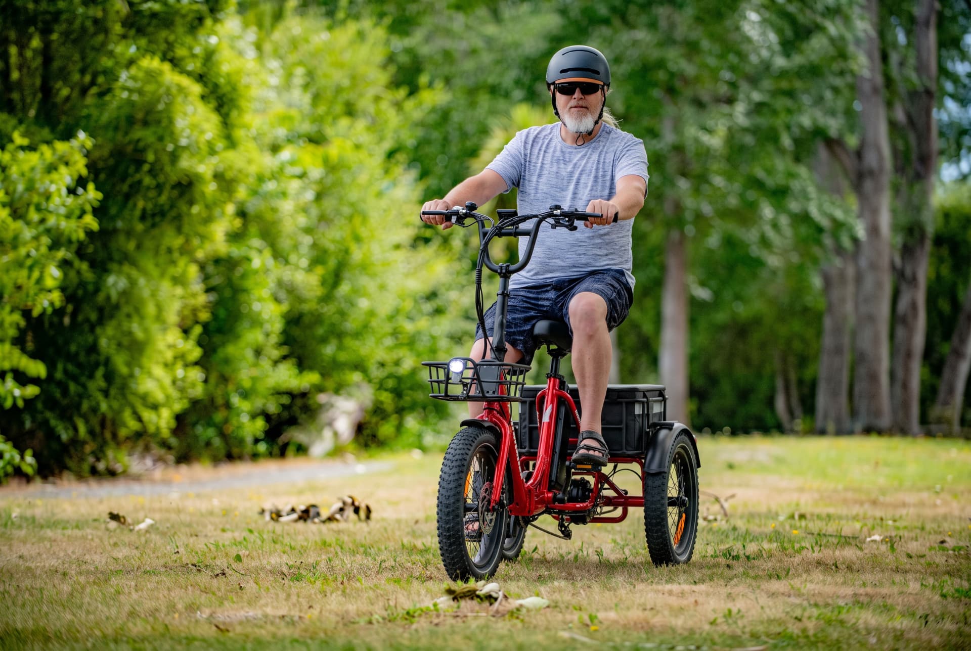 Rider on a Wattwheels Mini T eTrike